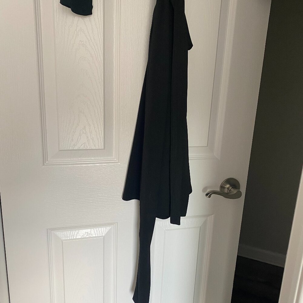White House Black Market Black Wrap Dress Long Sleeve Size M NWOT